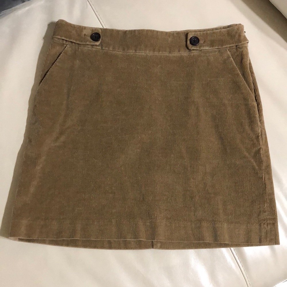 Banana Republic Tan Corduroy Mini Skirt